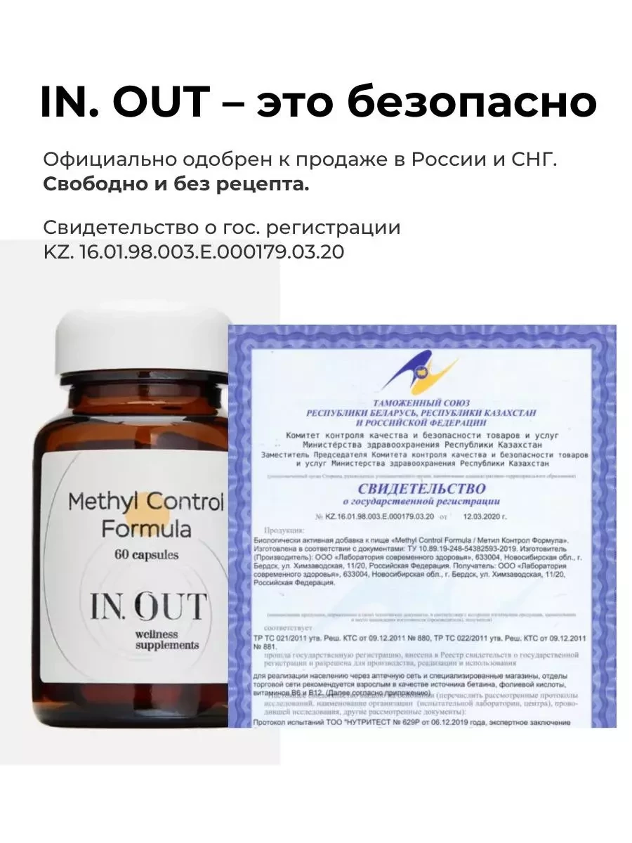 Methyl Control Formula Витамины группы В